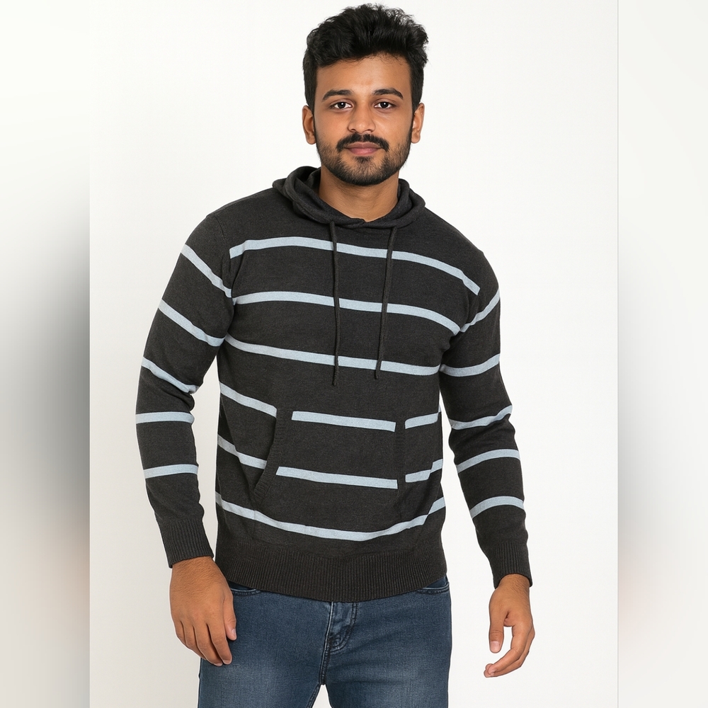 NWOT Men's Truth by Republic Hoodie Sweater, Size M, Dark Gray